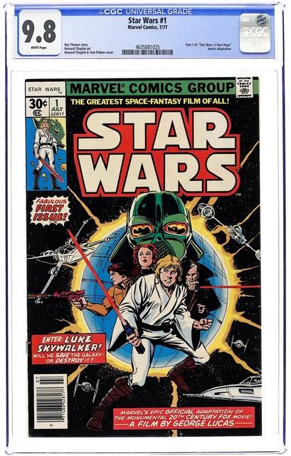 Star Wars #1 1st Printing Cgc 9.8 1977 Marvel 4635881025