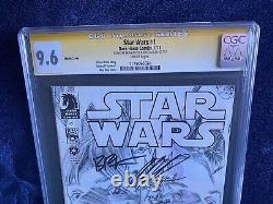 Star Wars #1 (2013) Alex Ross Sketch CGC SS X2 Signed By Alex Ross & Brian Wood