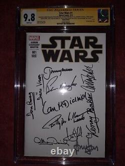 Star Wars #1 2015 Blank CGC SS 9.8 Ford Hamill Prowse Fisher Daniels Baker =10