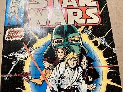 Star Wars #1, #2. 1st Print Marvel 1977 See Pics. Ink Back cover