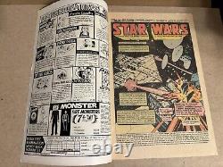 Star Wars #1, #2. 1st Print Marvel 1977 See Pics. Ink Back cover