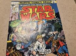 Star Wars #1, #2. 1st Print Marvel 1977 See Pics. Ink Back cover