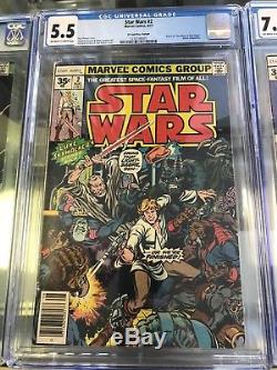Star Wars #1 #2 #3 #4 35 Cent Variants (1977 Marvel). 35 Graded Rare Collection