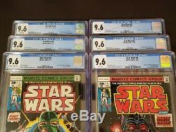 Star Wars #1, 2, 3, 4, 5, 6 CGC 9.6 (6x) WHITE PAGES A New Hope 1977 Marvel
