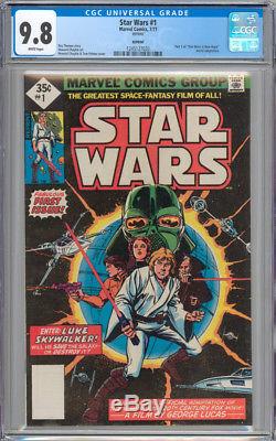 Star Wars #1 #2 & #3 ALL CGC 9.8 NM/MT WHITE Pages New Slab RARE 1977 Reprint