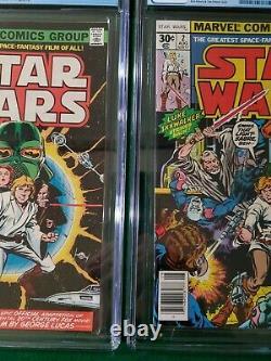 Star Wars #1,2,5 CGC 8.0/8.5/8.0 1977 Marvel Star Wars A New Hope 1st Obi Wan