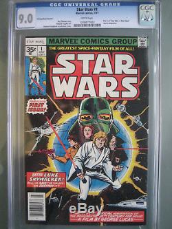 Star Wars #1 35 Cent Price Variant CGC 9.0 1st Han Solo Marvel Comics 1977