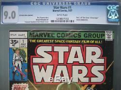 Star Wars #1 35 Cent Price Variant CGC 9.0 WP Rare Marvel Comics 1977