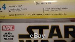 Star Wars #1 (3/2015, Marvel) CBCS 9.4 Signature Series Signed by Carrie Fisher