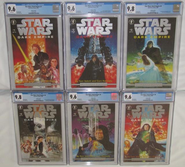 Star Wars 1-6 1993 Dark Empire Platinum Limited Edition Cgc 9.6/9.8 Freeshipping