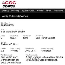 Star Wars 1-6 1993 Dark Empire Platinum Limited Edition CGC 9.6/9.8 FreeShipping