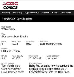 Star Wars 1-6 1993 Dark Empire Platinum Limited Edition CGC 9.6/9.8 FreeShipping