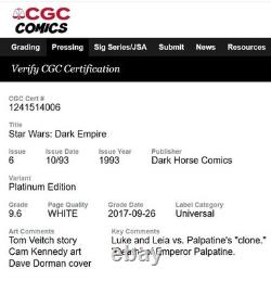 Star Wars 1-6 1993 Dark Empire Platinum Limited Edition CGC 9.6/9.8 FreeShipping