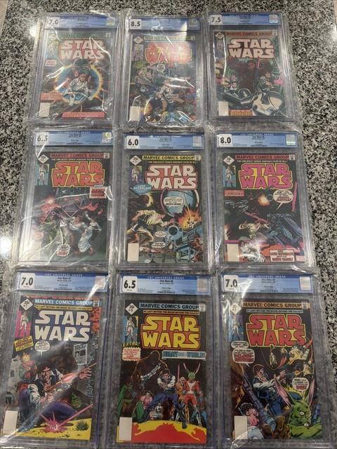 Star Wars 1 -9 Cgc Graded 1977- Whitman Reprints 1st App Luke, Han, & More