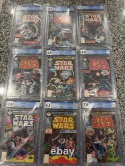 Star Wars 1 -9 Cgc Graded 1977- Whitman Reprints 1st App Luke, Han, & More