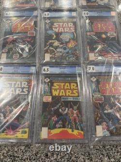 Star Wars 1 -9 Cgc Graded 1977- Whitman Reprints 1st App Luke, Han, & More