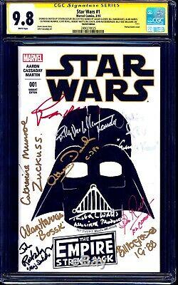 Star Wars #1 BLANK CGC SS 9.8 signed x11 SKETCH Mayhew Watts Daniels Glover