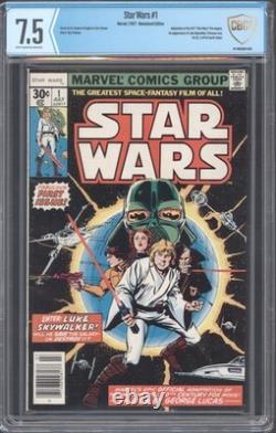 Star Wars #1 CBCS 7.5 MARVEL 1977 VF- NEWSSTAND EDITION 1st Darth Vader / Luke