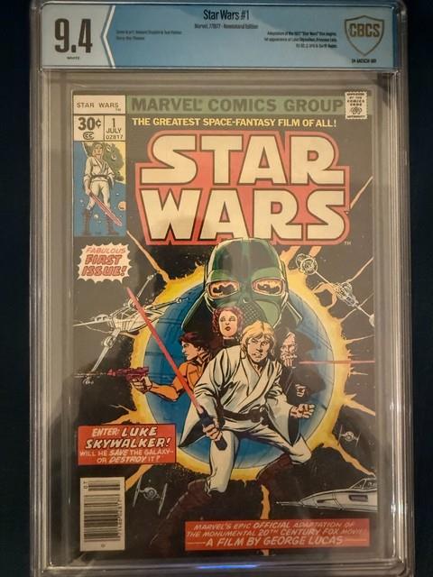 Star Wars # 1 Cbcs 9.4 White Pages 1st Print Marvel Comics (1977) Nm