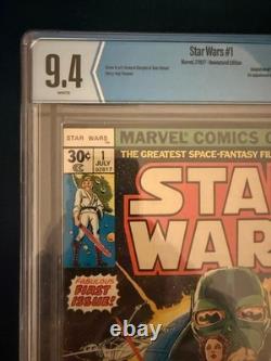 Star Wars # 1 CBCS 9.4 White Pages 1st Print Marvel Comics (1977) NM
