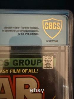 Star Wars # 1 CBCS 9.4 White Pages 1st Print Marvel Comics (1977) NM