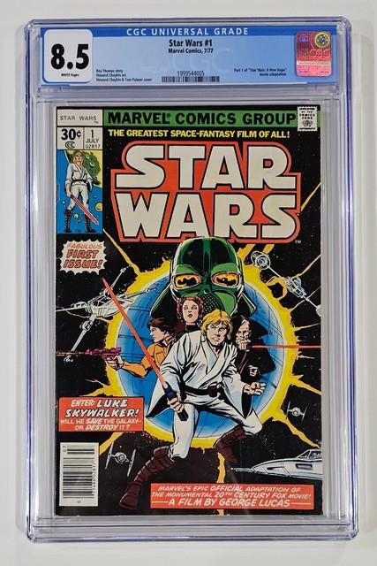 Star Wars #1 Cgc 8.5 1st Luke Skywalker & Darth Vader Marvel Comics 1977