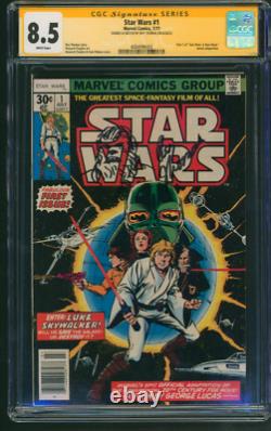 Star Wars #1 CGC 8.5 Signed and Remarked by Roy Thomas Original Art 1977 Star Wars #1 CGC 8.5 Signed and Remarked by Roy Thomas Original Art 1977