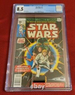 Star Wars #1 CGC 8.5 W 1977 Marvel Part 1 of Star Wars A New Hope