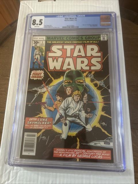 Star Wars #1 Cgc 8.5 White Pages Newsstand Edition Key (1977)