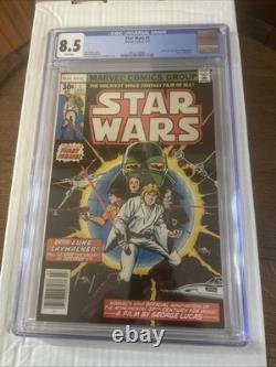 Star Wars #1 CGC 8.5 White Pages Newsstand Edition Key (1977)