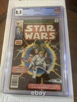 Star Wars #1 CGC 8.5 White Pages Newsstand Edition Key (1977)