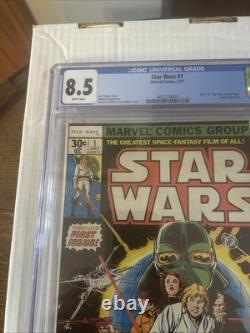 Star Wars #1 CGC 8.5 White Pages Newsstand Edition Key (1977)