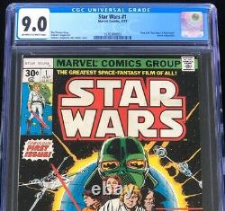 Star Wars #1 CGC 9.0 1st Print Part 1 of A New Hope Marvel Graded Comic 1977