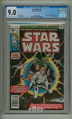 Star Wars #1 (CGC 9.0) OWithW pages A New Hope part 1 Marvel 1977 (c#18161)