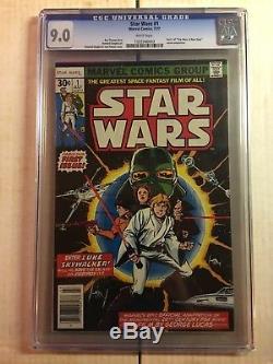 Star Wars #1 CGC 9.0 (Part 1 of Star Wars A New Hope) WHITE PAGES