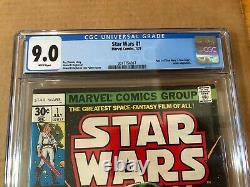 Star Wars #1 CGC 9.0 WT 1977 Marvel 1st print White Pages A New Hope part 1