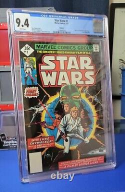 Star Wars #1 CGC 9.4 (1977) Marvel Whitman Reprint Blank UPC Box Variant Chaykin