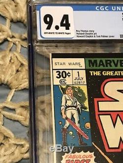 Star Wars #1 CGC 9.4 A New Hope 1st Print Chaykin 1977 Disney + New Case