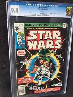 Star Wars #1 CGC 9.4 (Jul 1977, Marvel). 1st Print! A New Hope. White Pages