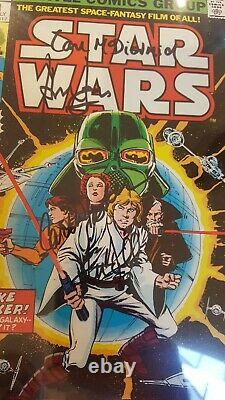 Star Wars #1 CGC 9.4 SS Harrison Ford C. Fisher Hamill McDiarmid 1977 white pgs