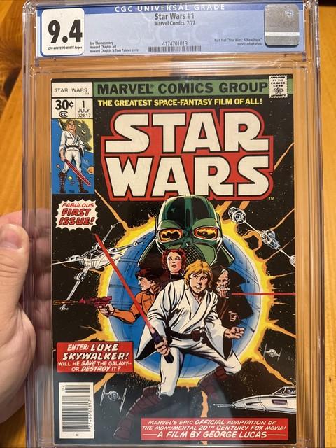 Star Wars #1 Cgc 9.4 Off White To White Pages. News Stand