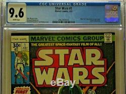 Star Wars 1 CGC 9.6, Marvel 1977, Begin Movie Adaptation, White Pages