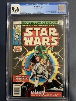 Star Wars #1 CGC 9.6 NEWSTAND 1st PRINT NM+! White Pages! Vibrant Color