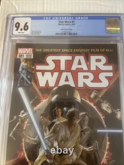 Star Wars #1 CGC 9.6 White Pages Key Issue Alex Ross Variant (2015)