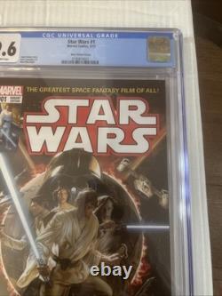 Star Wars #1 CGC 9.6 White Pages Key Issue Alex Ross Variant (2015)