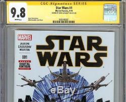 Star Wars #1 CGC 9.8 NM/MT SIGNED JOHN CASSADAY HAN SOLO LUKE SKYWALKER MARVEL