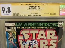 Star Wars #1 CGC 9.8 White Pages 1977 Signed Harrison Ford, Han Solo, Dr. Jones