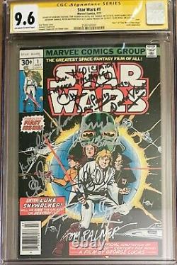 Star Wars #1 CGC SS 9.6 SIGNED 11x Harrison Ford Mark Hamill Prowse Marvel 1977