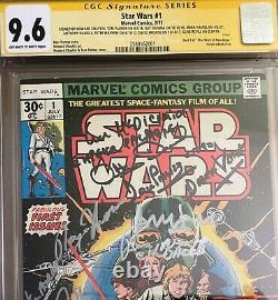 Star Wars #1 CGC SS 9.6 SIGNED 11x Harrison Ford Mark Hamill Prowse Marvel 1977