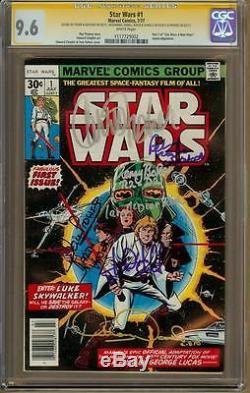 Star Wars #1 CGC SS 9.6 WP-Signed by Mark Hamill Carrie Fisher + More 7 Total